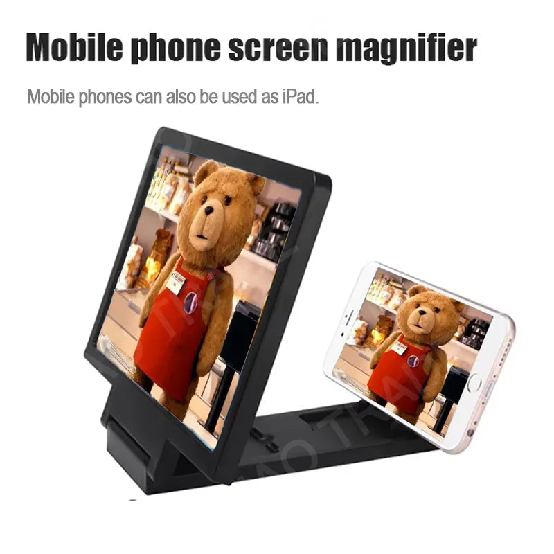 3D Screen Amplifier Mobile Phone HD Screen Video Glass Stand Magnifier For Phone Enlarged Screen Phone Stand Bracket