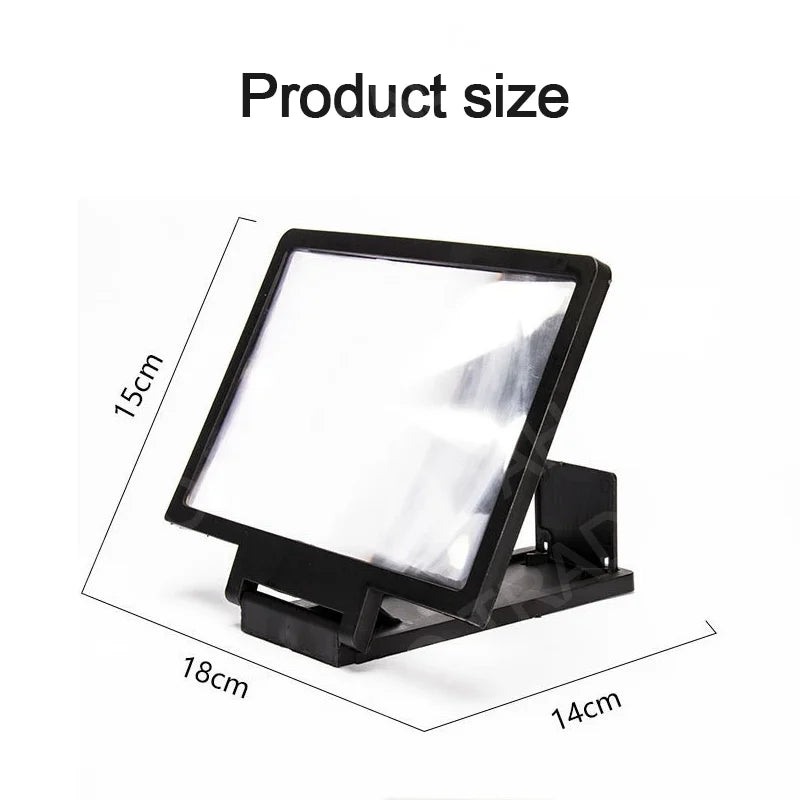 3D Screen Amplifier Mobile Phone HD Screen Video Glass Stand Magnifier For Phone Enlarged Screen Phone Stand Bracket
